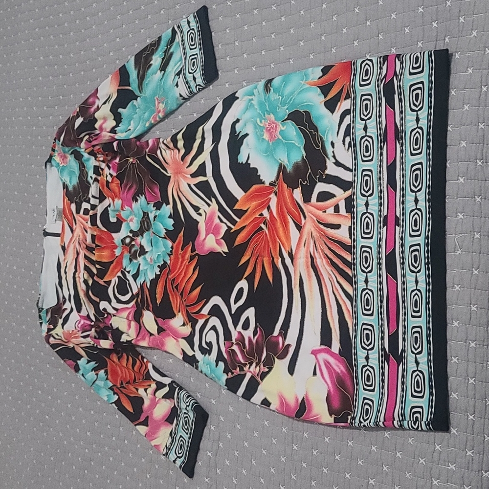 Cache Colorful Floral Dress sz 0